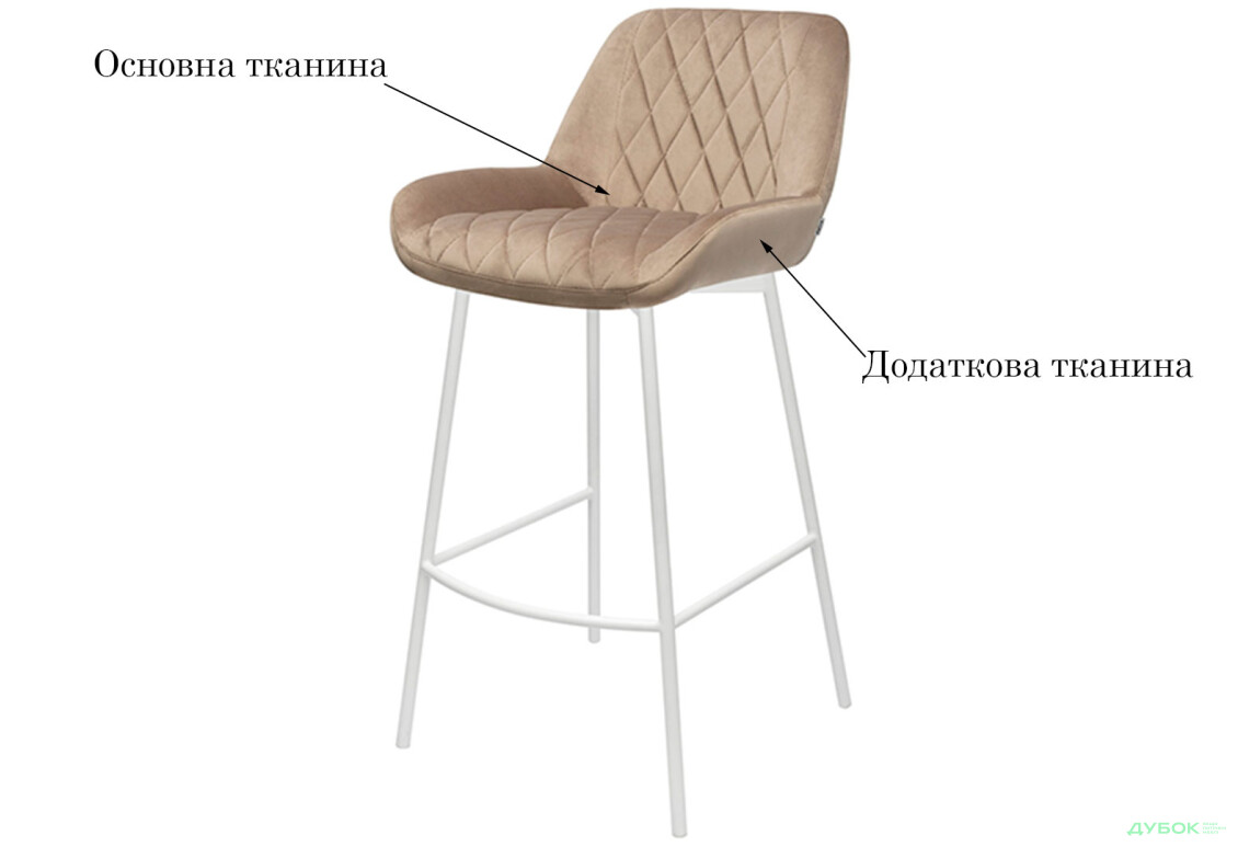 Зображення 6 - Стілець барний Bjorn Норд В 49x53x100 см