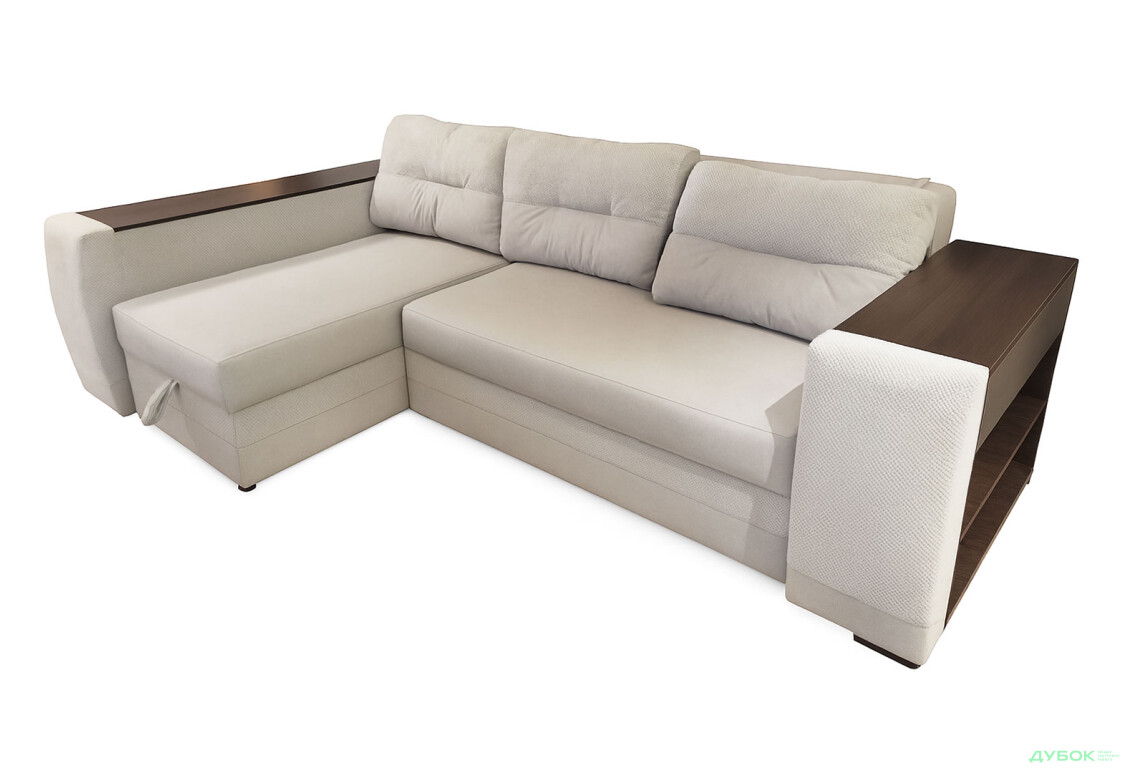 Мягкий уголок Вика Леон 270x155 см серый (Лилу 91 + Дорис 90) кут 7