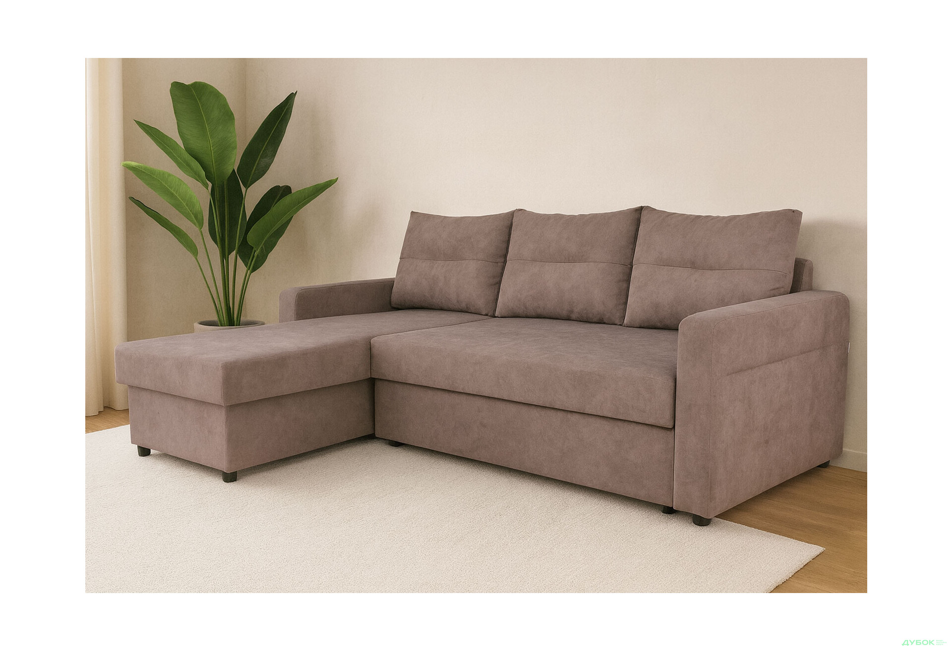 Зображення 2 - М'який куточок Elegant Бенефіт 59 230x156 см капучино