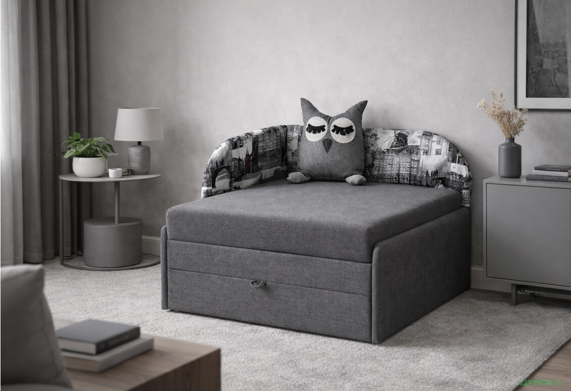 Зображення 2 - Диван Vika Сова правий кут 84x98 см сірий