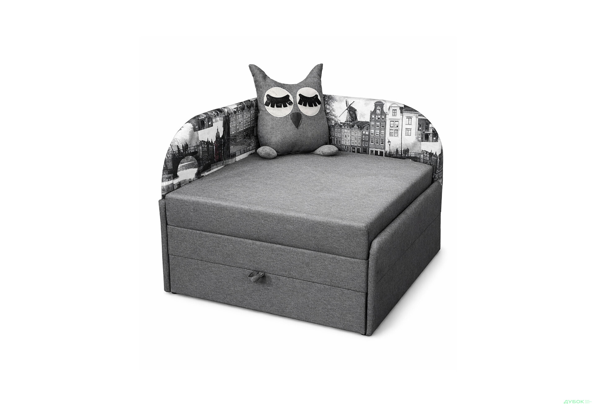 Зображення 1 - Диван Vika Сова правий кут 84x98 см сірий