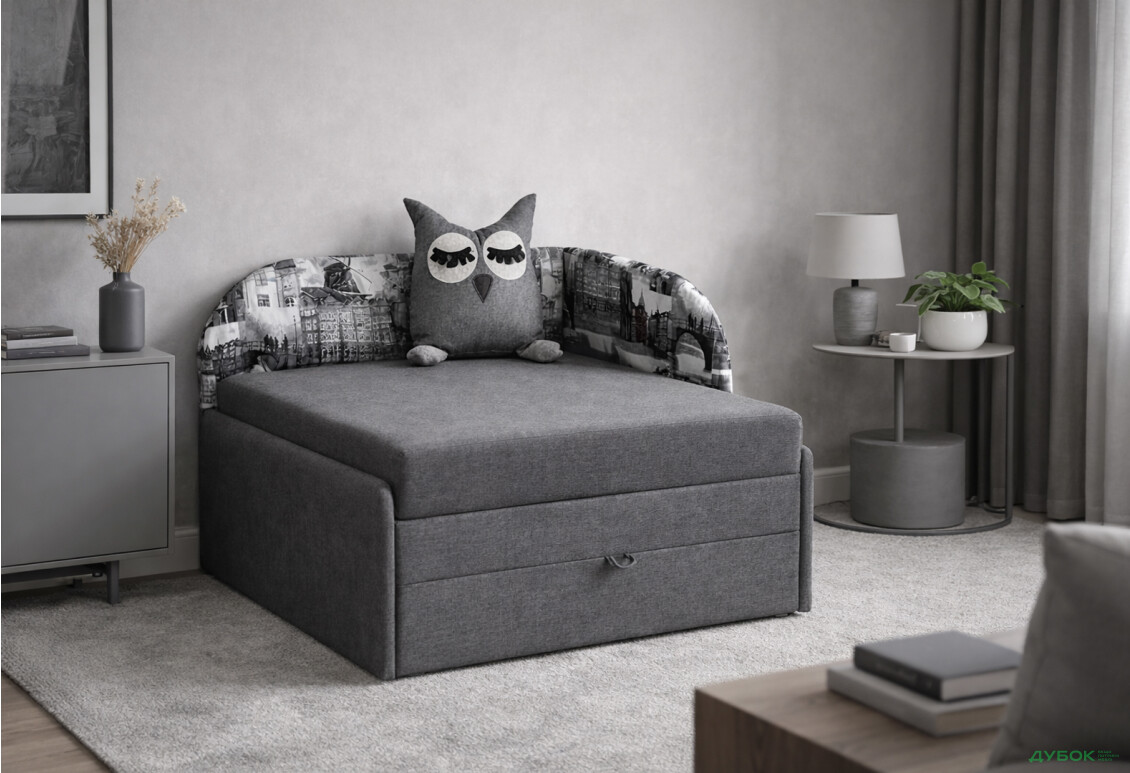 Зображення 2 - Диван Vika Сова лівий кут 84x98 см сірий