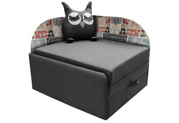 Диван Вика Сова левый угол 84x98 см серый