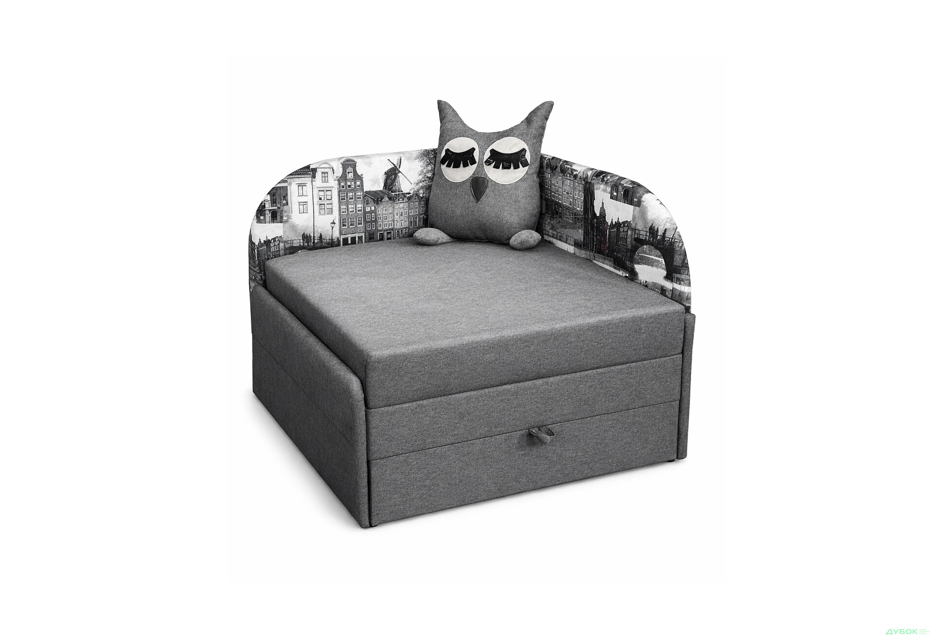Зображення 1 - Диван Vika Сова лівий кут 84x98 см сірий