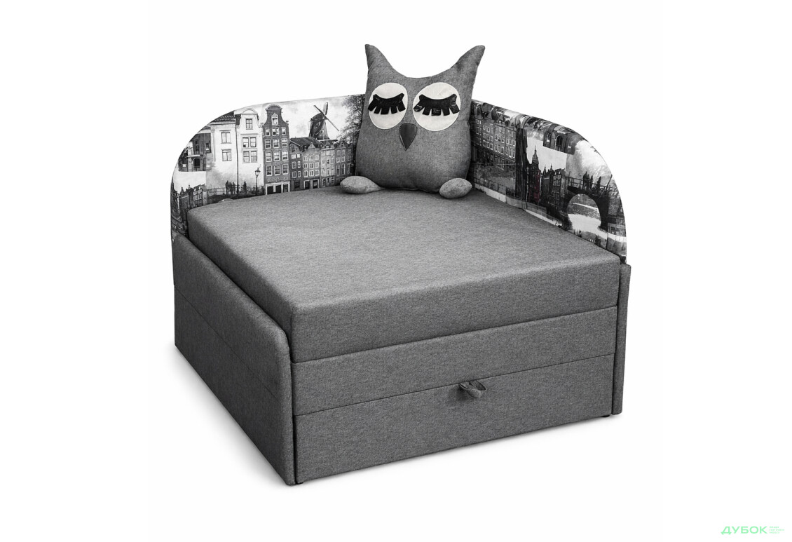 Диван Vika Сова лівий кут 84x98 см сірий