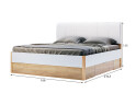 Ліжко MiroMark Асті (без вкладу) 160х200 см з шухлядами, дуб крафт/білий - Зображення 3 Зображення 3 - Ліжко MiroMark Асті (без вкладу) 160х200 см з шухлядами, дуб крафт/білий