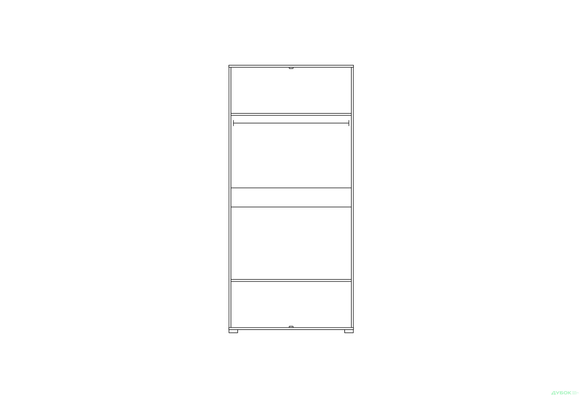 Шафа Світ Меблів Твіст 2-дверна 100 см - Зображення 3 Зображення 3 - Шафа Світ Меблів Твіст 2-дверна 100 см