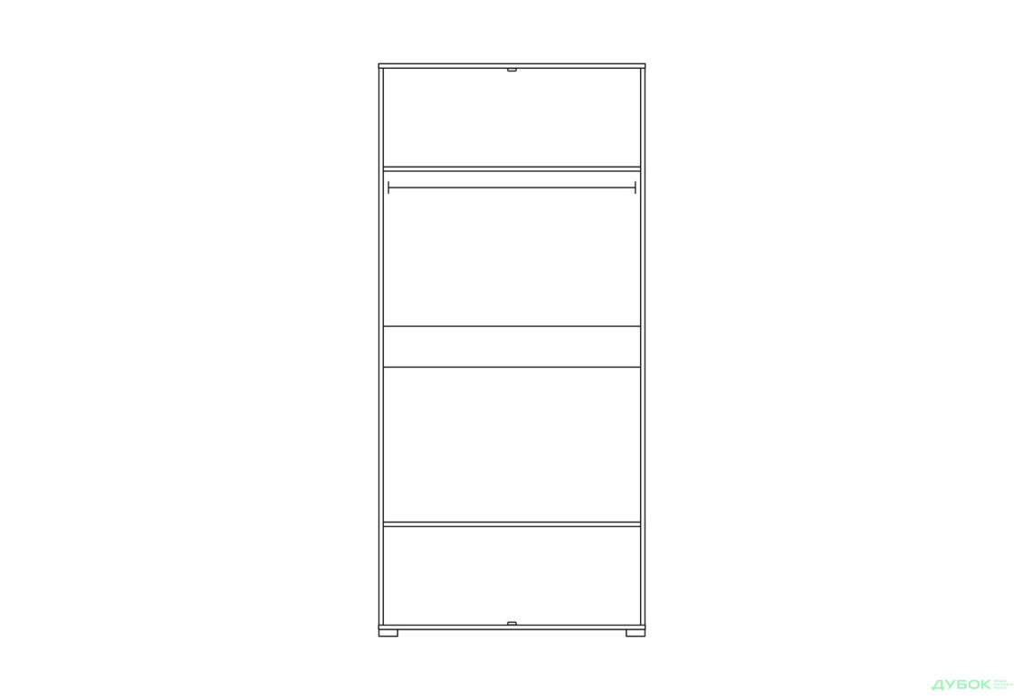 Шафа Світ Меблів Твіст 2-дверна 100 см - Зображення 3 Зображення 3 - Шафа Світ Меблів Твіст 2-дверна 100 см