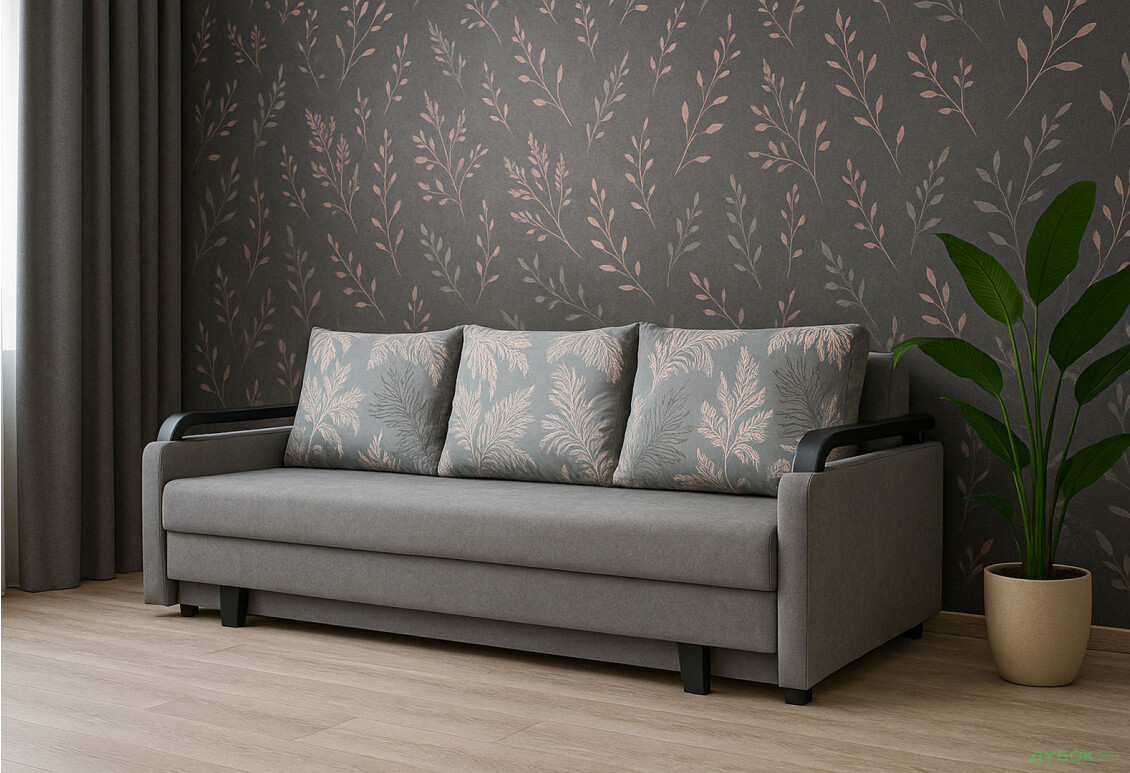 Зображення 2 - Диван Elegant Бенефіт 27 210x100 см сірий