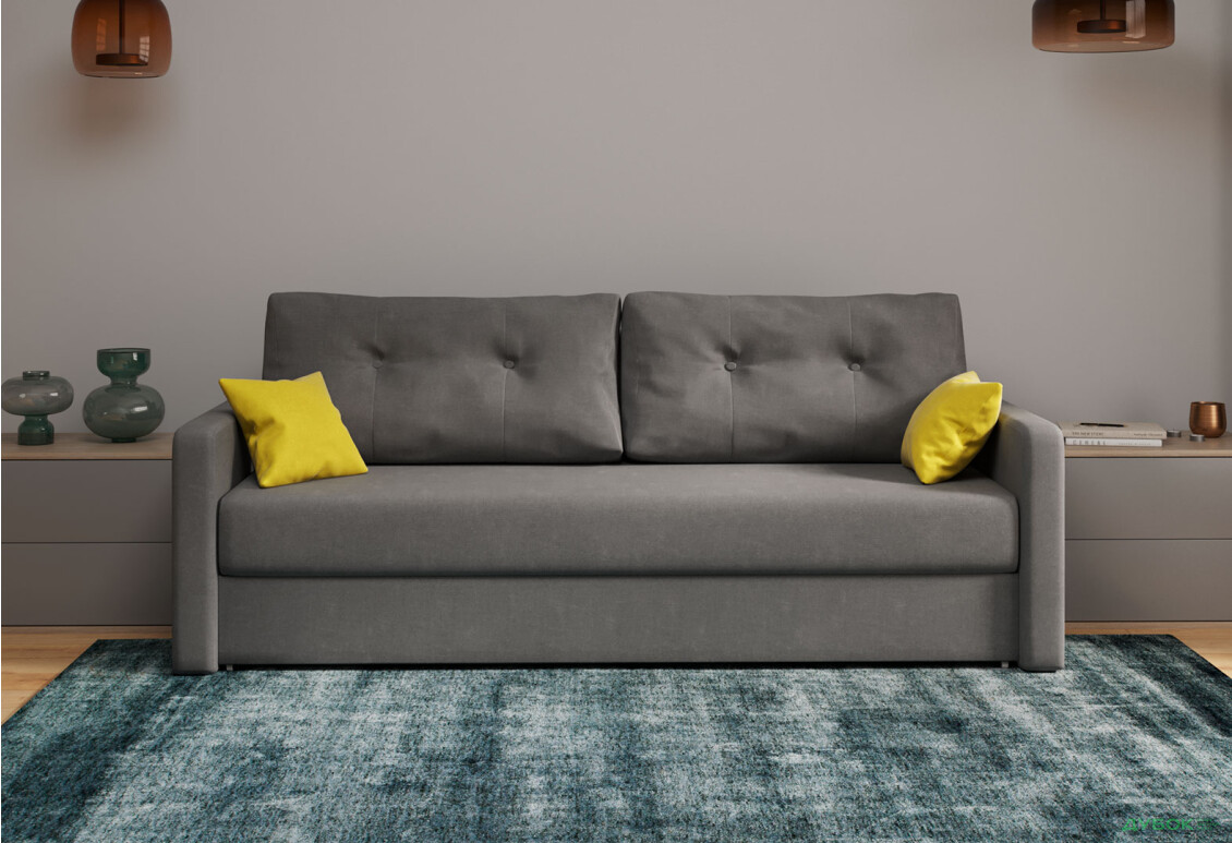 Диван Вика Злата 215x100 см темно-серый (Аляска 05 / Simple 52) - Изображение 5 Изображение 5 - Диван Вика Злата 215x100 см темно-серый (Аляска 05 / Simple 52)