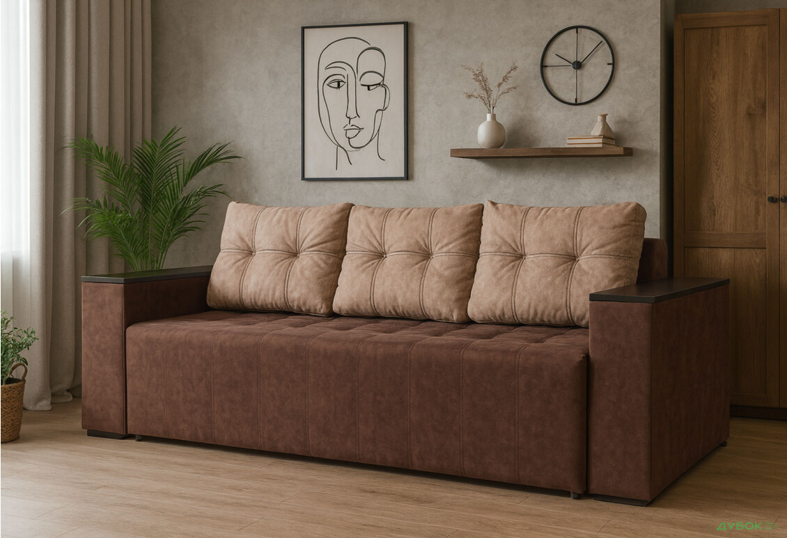 Зображення 2 - Диван Elegant Бенефіт 36 238x100 см коричневий