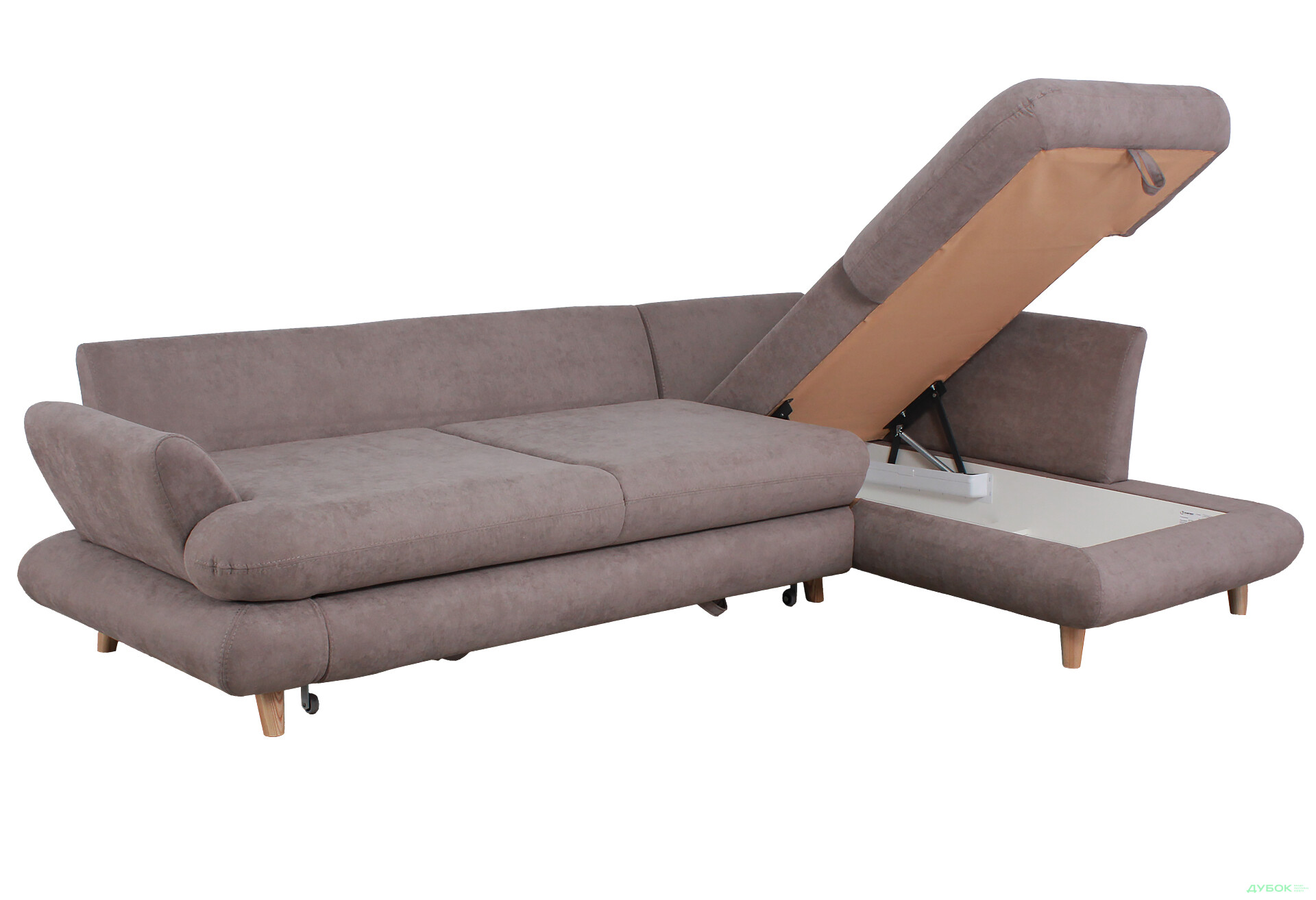 М'який куточок Elegant Бенефіт 4 270x165 см капучино - Зображення 2 Зображення 2 - М'який куточок Elegant Бенефіт 4 270x165 см капучино