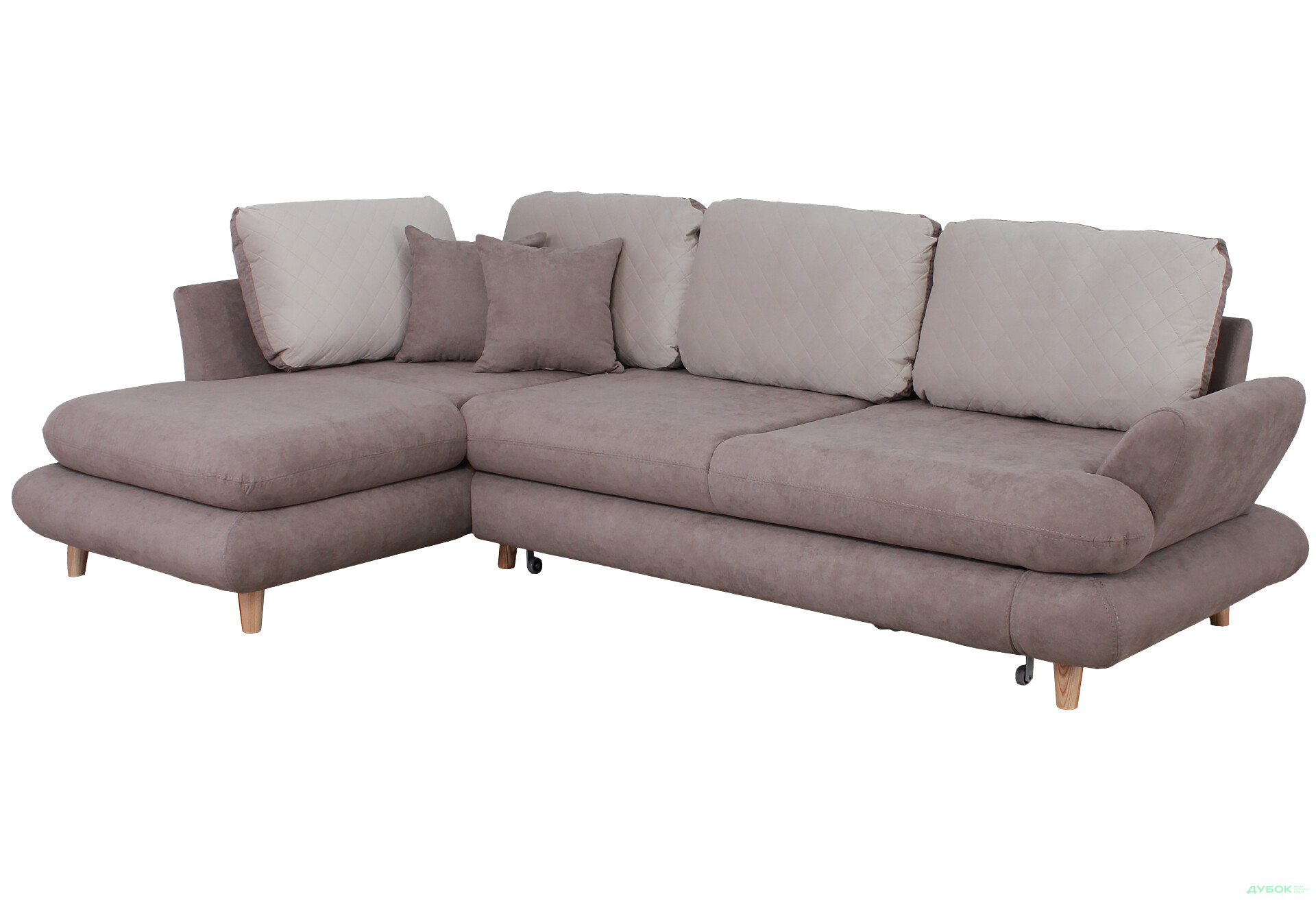 М'який куточок Elegant Бенефіт 4 270x165 см капучино - Зображення 1 Зображення 1 - М'який куточок Elegant Бенефіт 4 270x165 см капучино