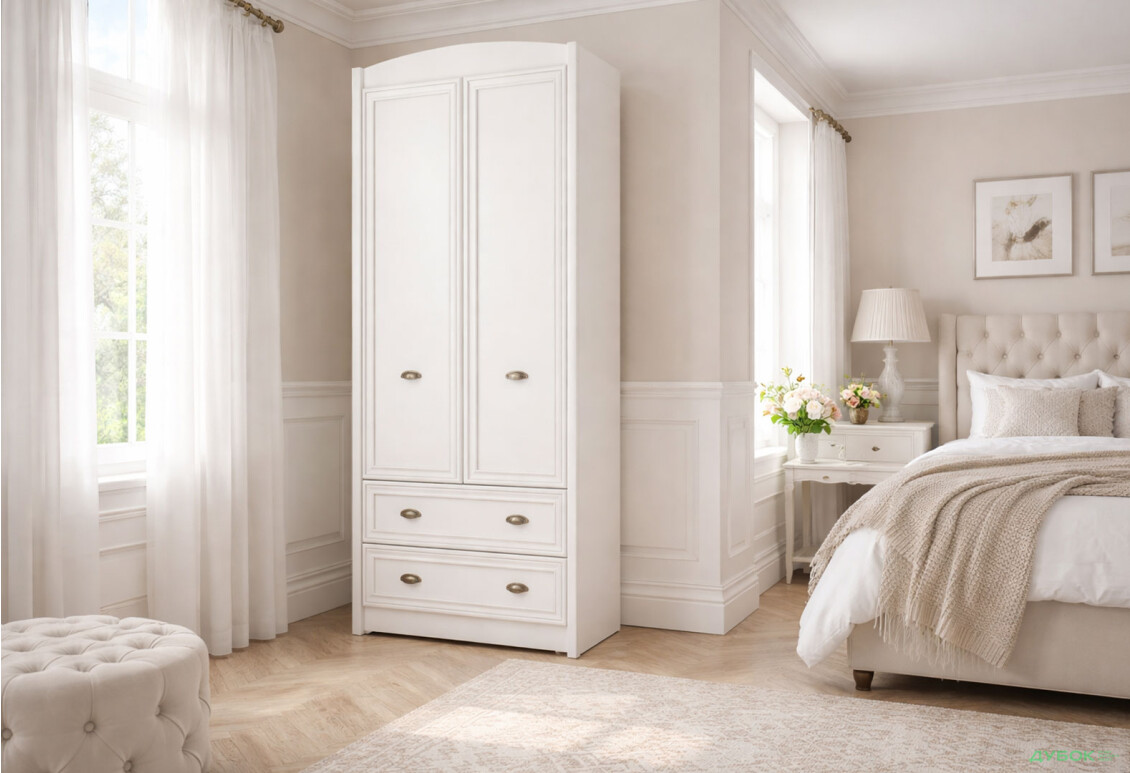 Изображение 2 - Шкаф Гербор Салерно 2-дверный с 2 ящиками 86 см Белый