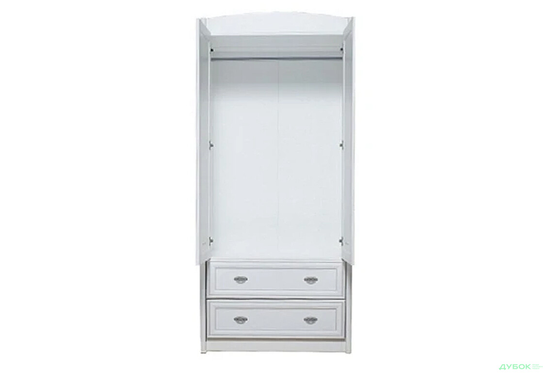 Зображення 2 - Шафа Гербор Салерно 2-дверна з 2 шухлядами 86 см Біла