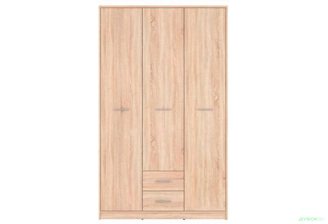 Шафа Гербор Непо 3-дверна з 2 шухлядами 119 см Дуб сонома - Зображення 1 Зображення 1 - Шафа Гербор Непо 3-дверна з 2 шухлядами 119 см Дуб сонома