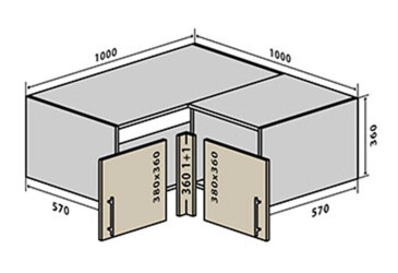 В81 Тумба кутова 98 Альта Люкс / Alta Luxe VIP-master
