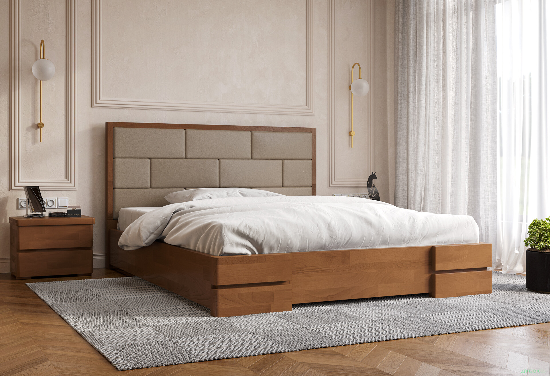 Фото 1 - Ліжко-подіум Arbor Drev Тоскана 160 см