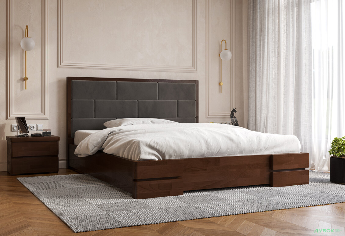 Фото 5 - Ліжко-подіум Arbor Drev Тоскана (сосна) 160 см підйомне