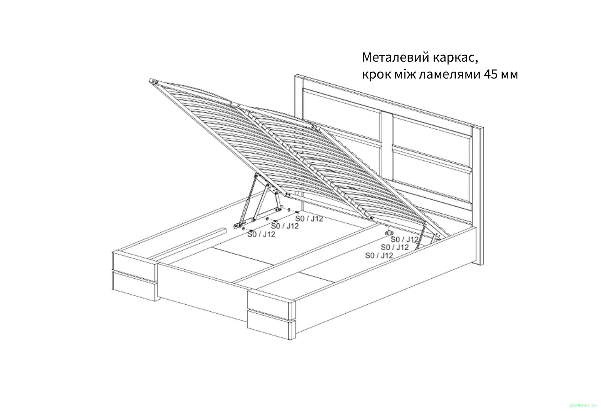 Фото 12 - Кровать-подиум Arbor Drev Тоскана (бук) 180 см подъёмная 