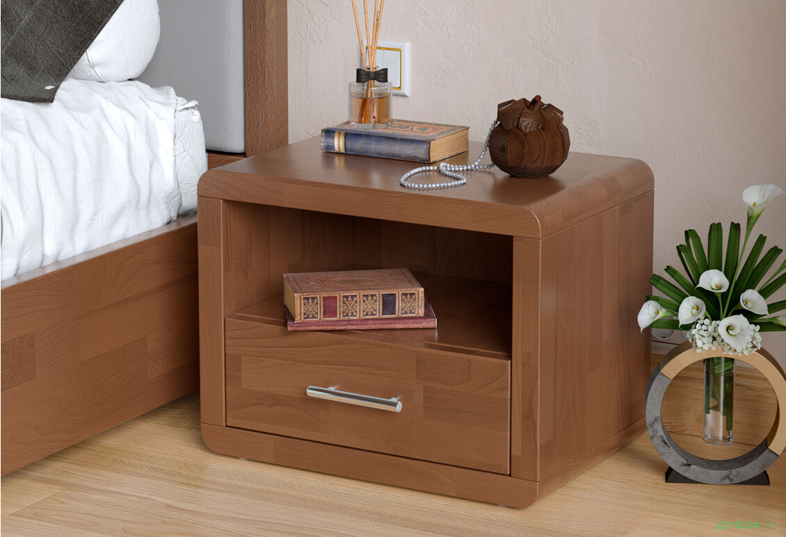 Тумба приліжкова Arbor Drev Глорія з шухлядою 52 см - Зображення 2 Зображення 2 - Тумба приліжкова Arbor Drev Глорія з шухлядою 52 см