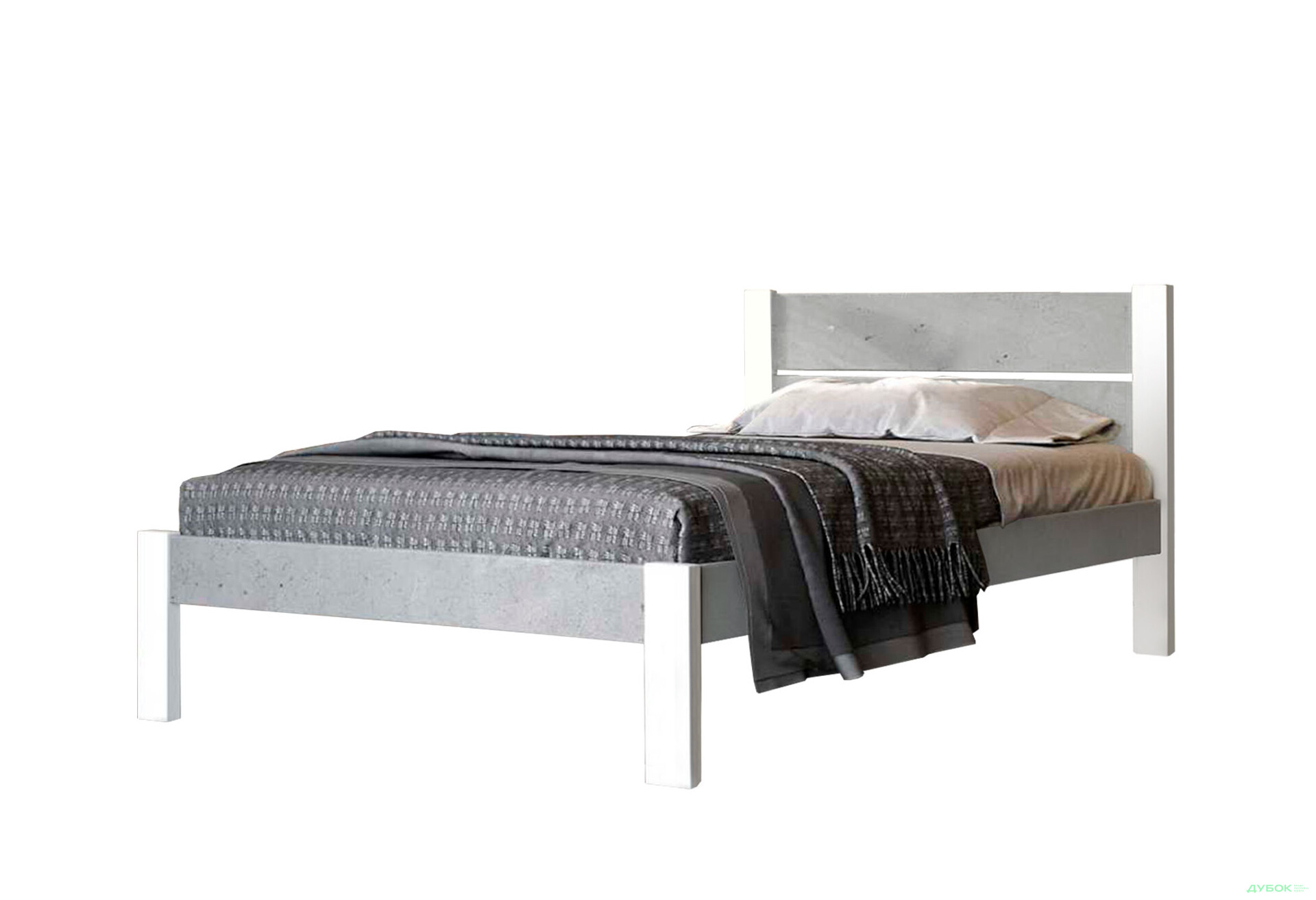 Ліжко Arbor Drev Лофт 2 (ДСП бетон) 120 - Зображення 1 Зображення 1 - Ліжко Arbor Drev Лофт 2 (ДСП бетон) 120