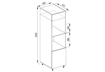 Корпус П 60 ДШ п/мікрохв. (h-920)