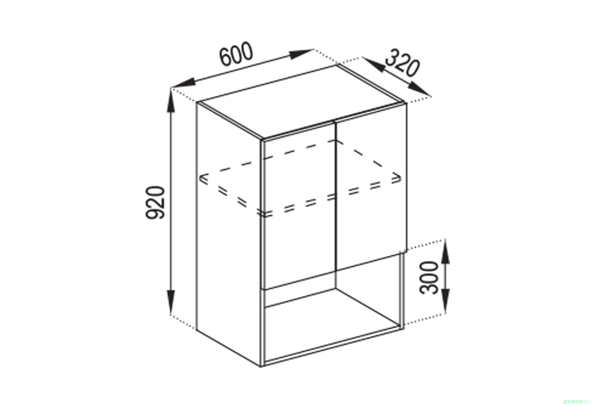 Зображення 1 - В 60 2Д п/мікрохв. (h-920) Софі Лак Світ Меблів