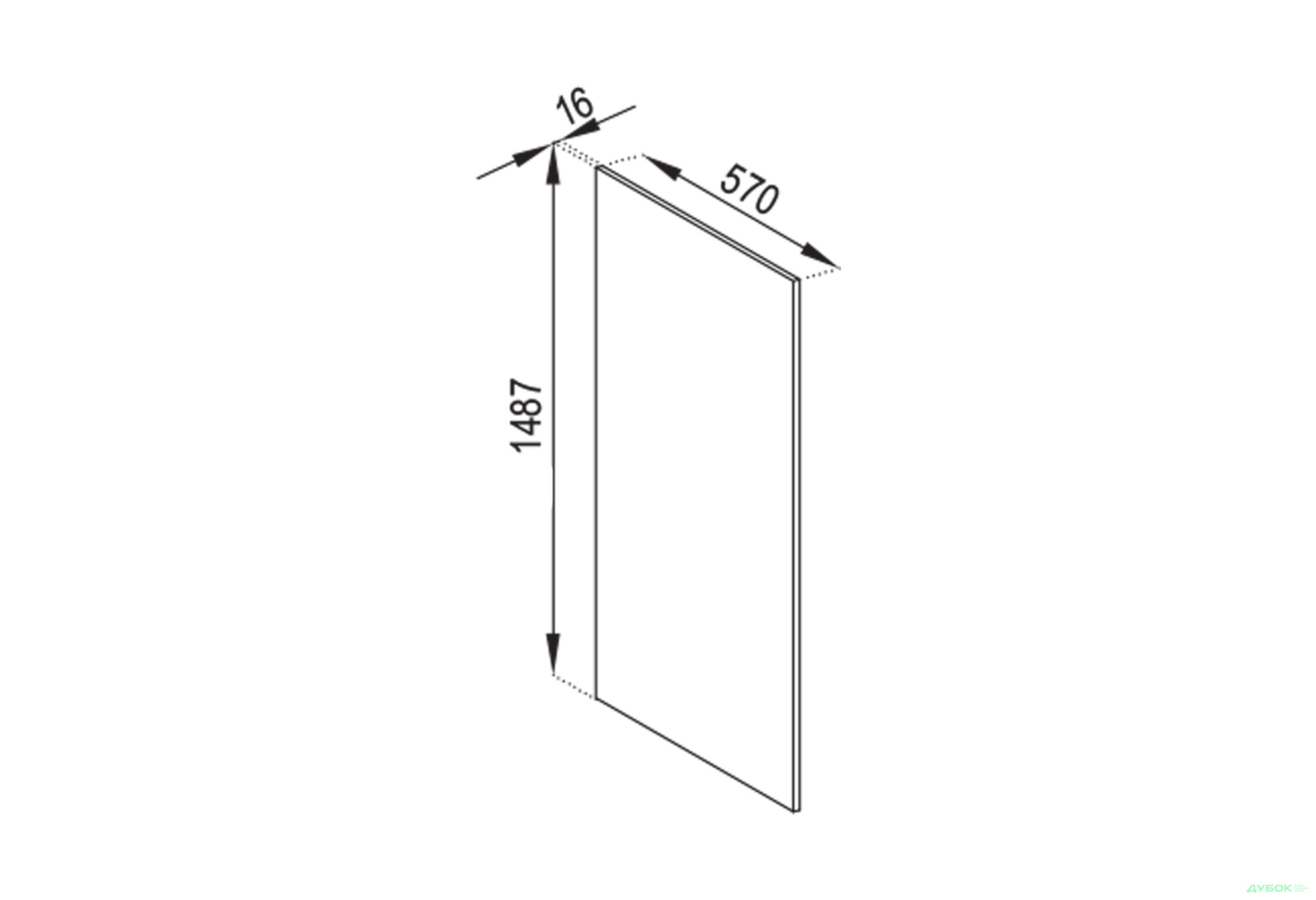 Зображення 1 - П панель внутрішня (h-920) до ст-ці 28 мм Софі Лак Світ Меблів