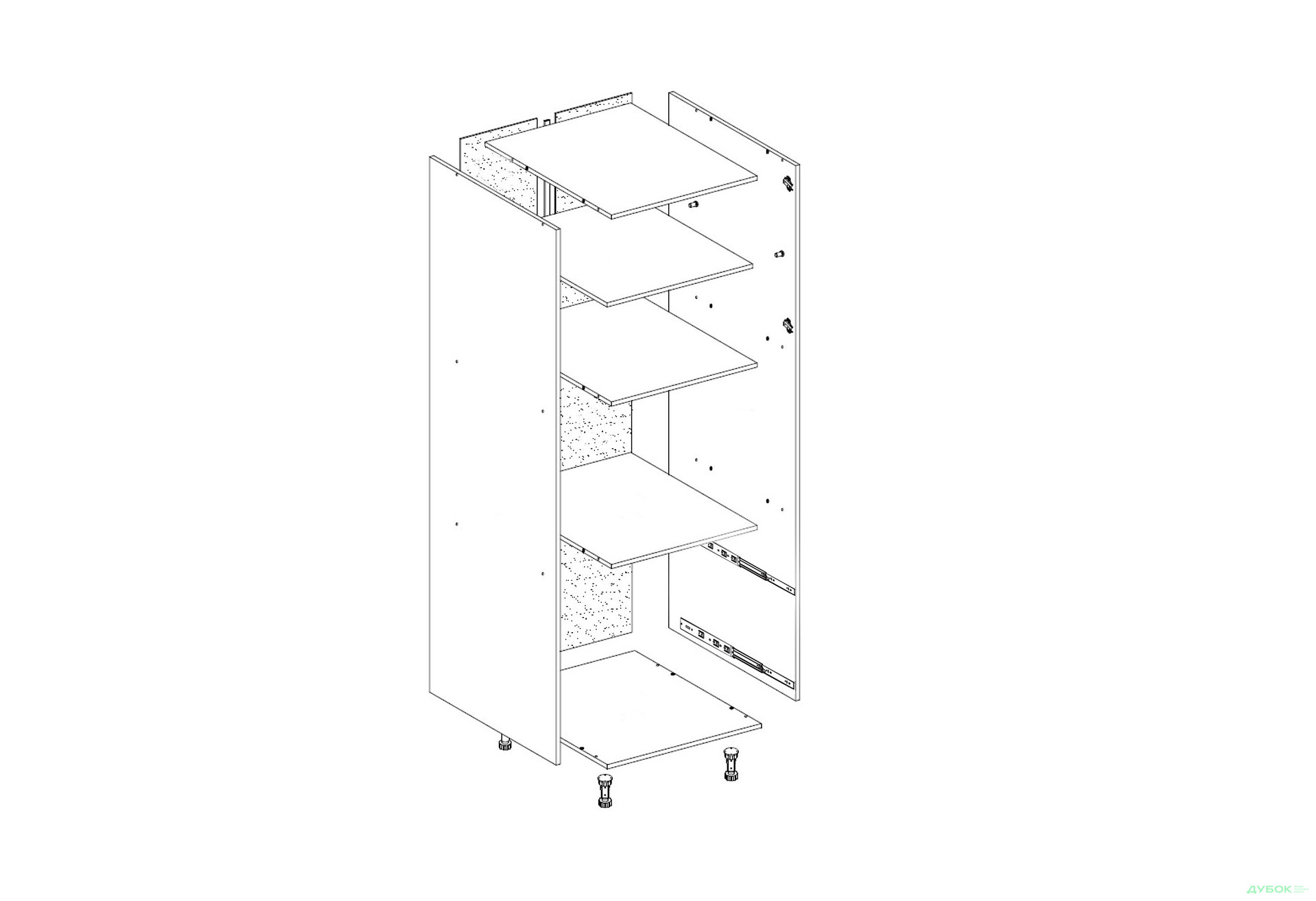 Корпус П 60 ДШ п/мікрохв. LUX Світ Меблів - Зображення 1 Зображення 1 - Корпус П 60 ДШ п/мікрохв. LUX Світ Меблів