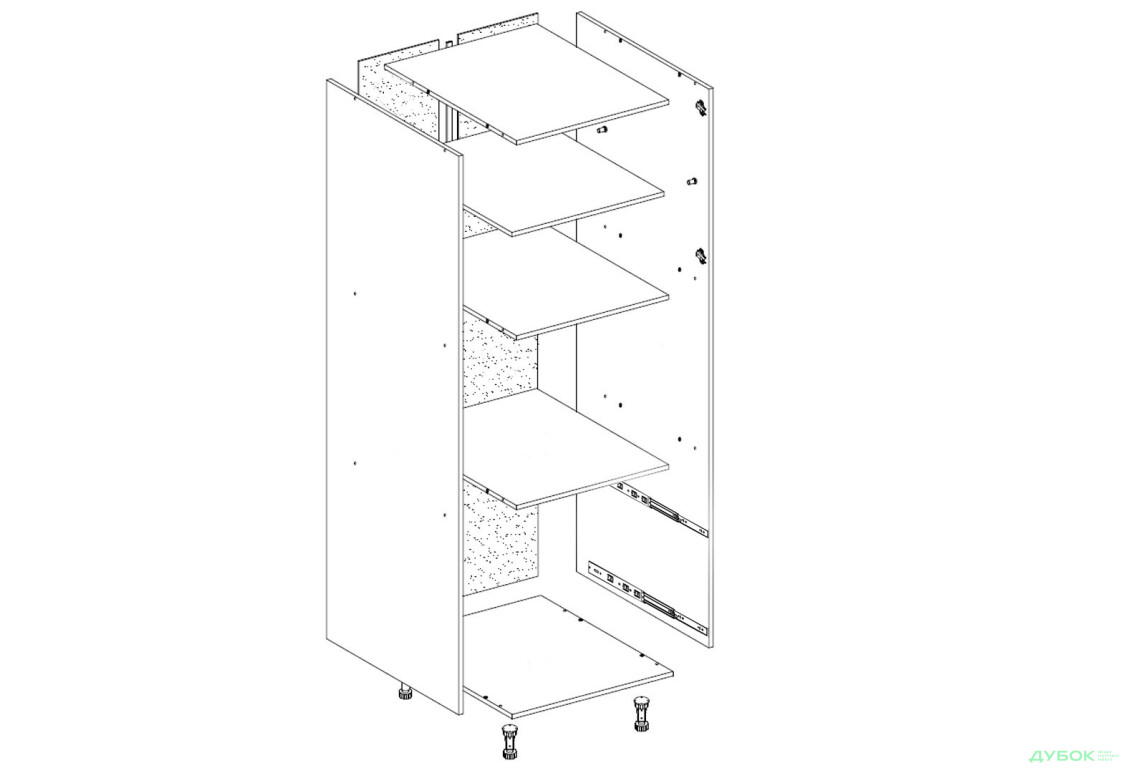 Корпус П 60 ДШ п/мікрохв. LUX Світ Меблів - Зображення 1 Зображення 1 - Корпус П 60 ДШ п/мікрохв. LUX Світ Меблів