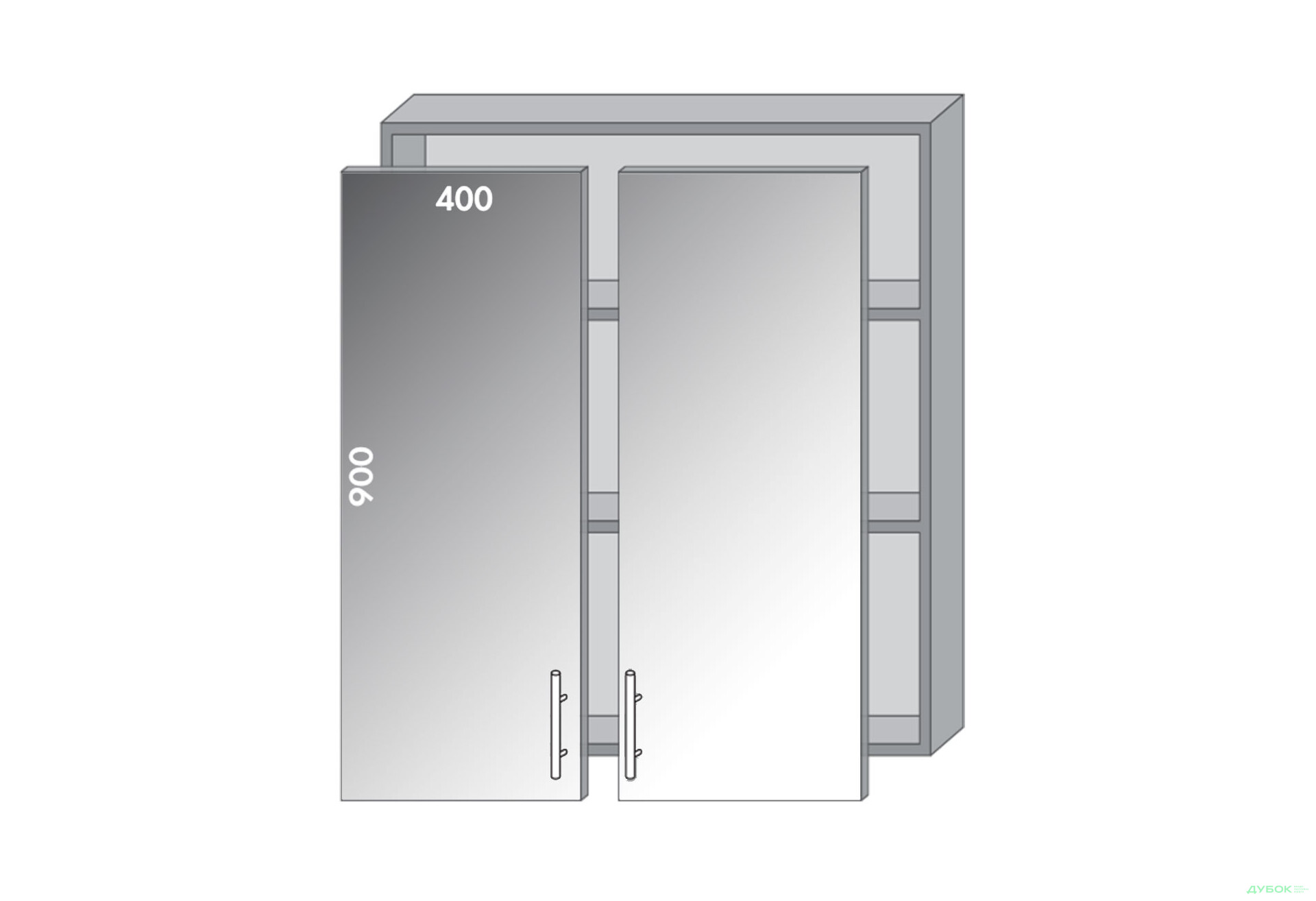 Зображення 1 - Верх 980 вітрина Діплос / Diplos MebelStar