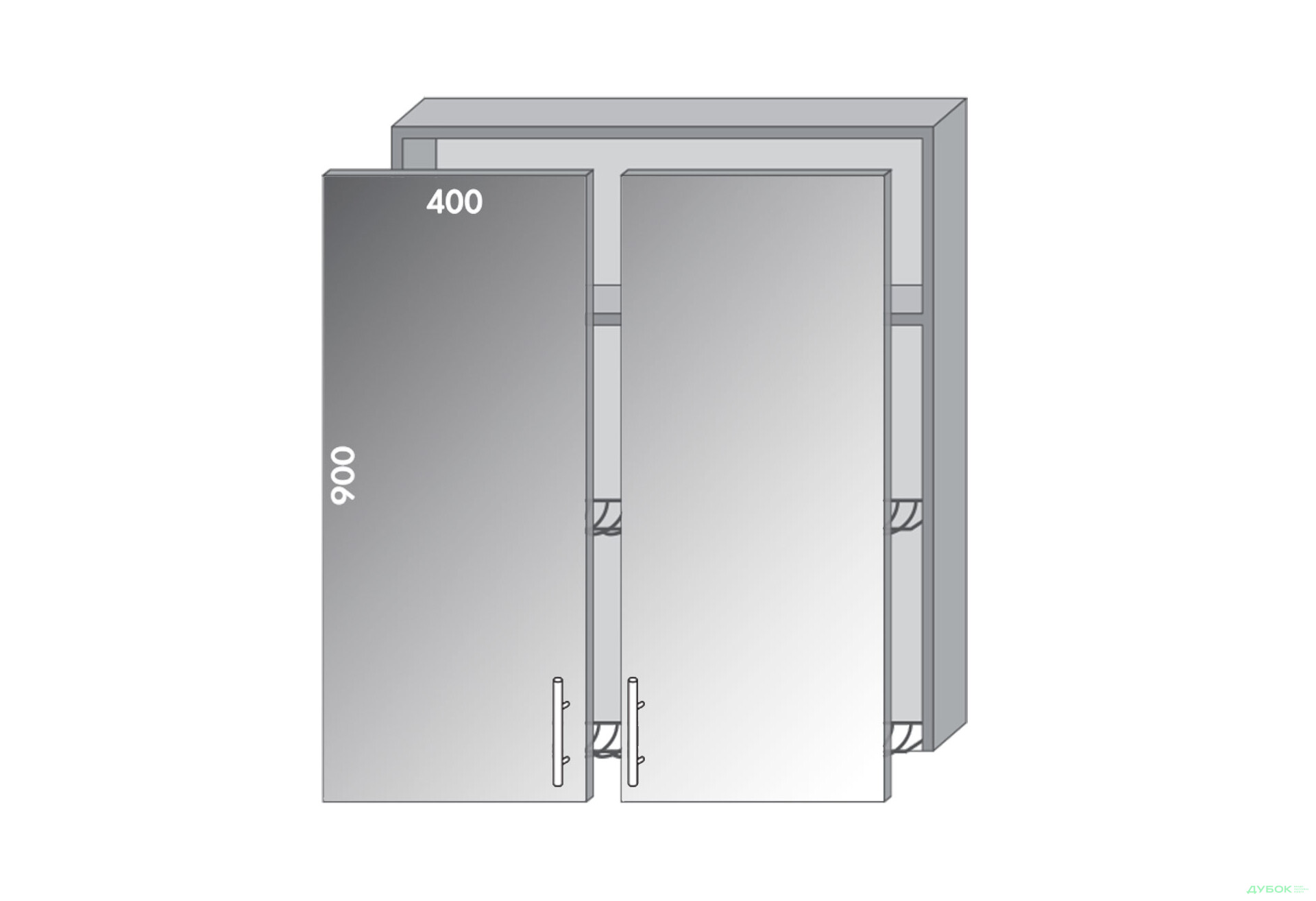 Зображення 1 - Верх 981 вітрина-сушка Діплос / Diplos MebelStar