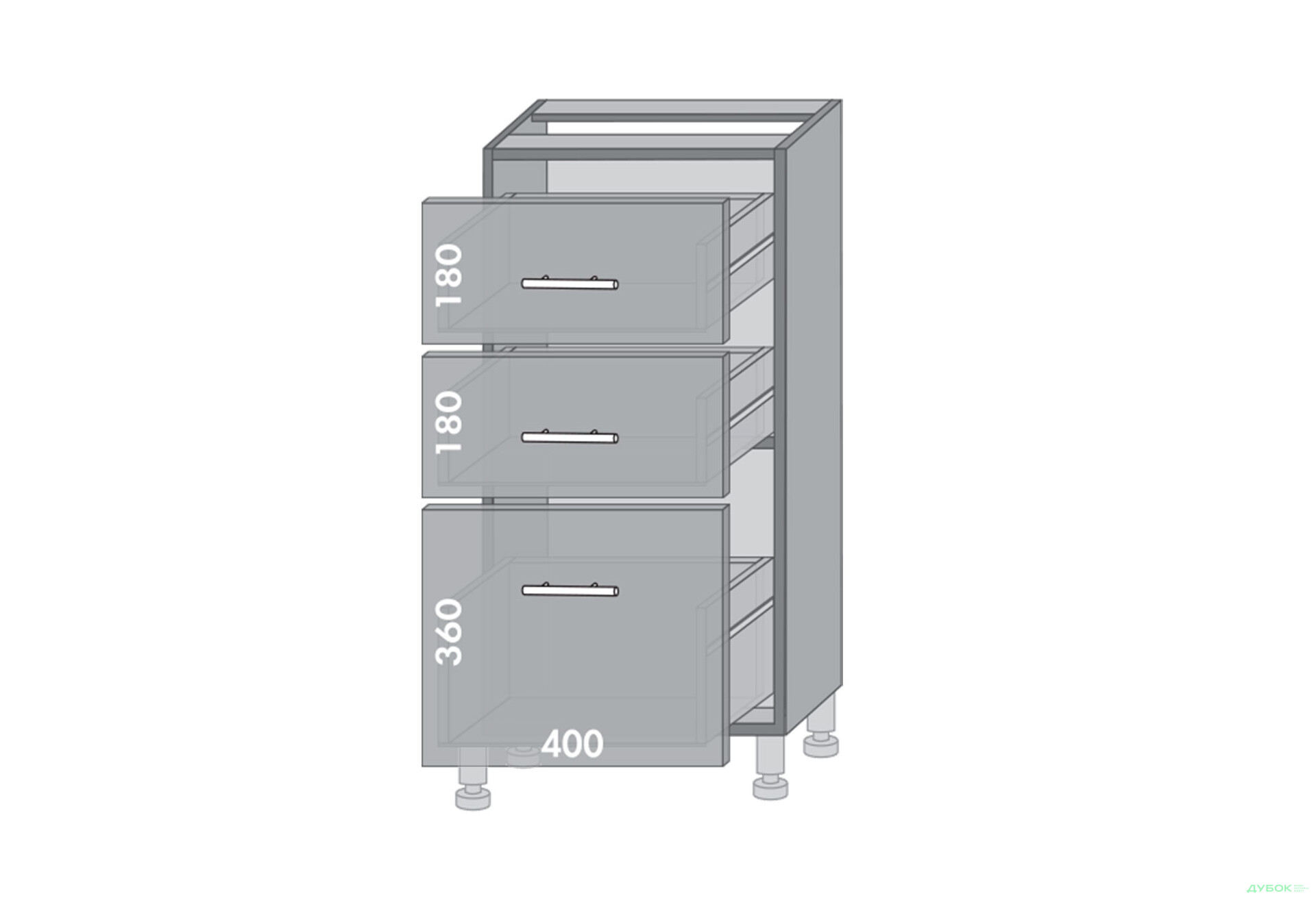 Изображение 1 - Низ 43 шухляды Диплос / Diplos Мебель Стар