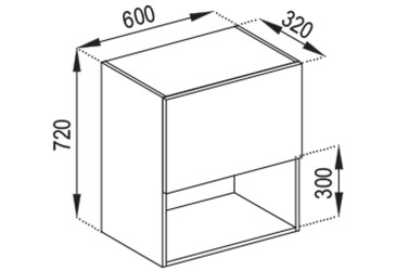 В 60 Б п/мікрохв. (фасад ДСП)