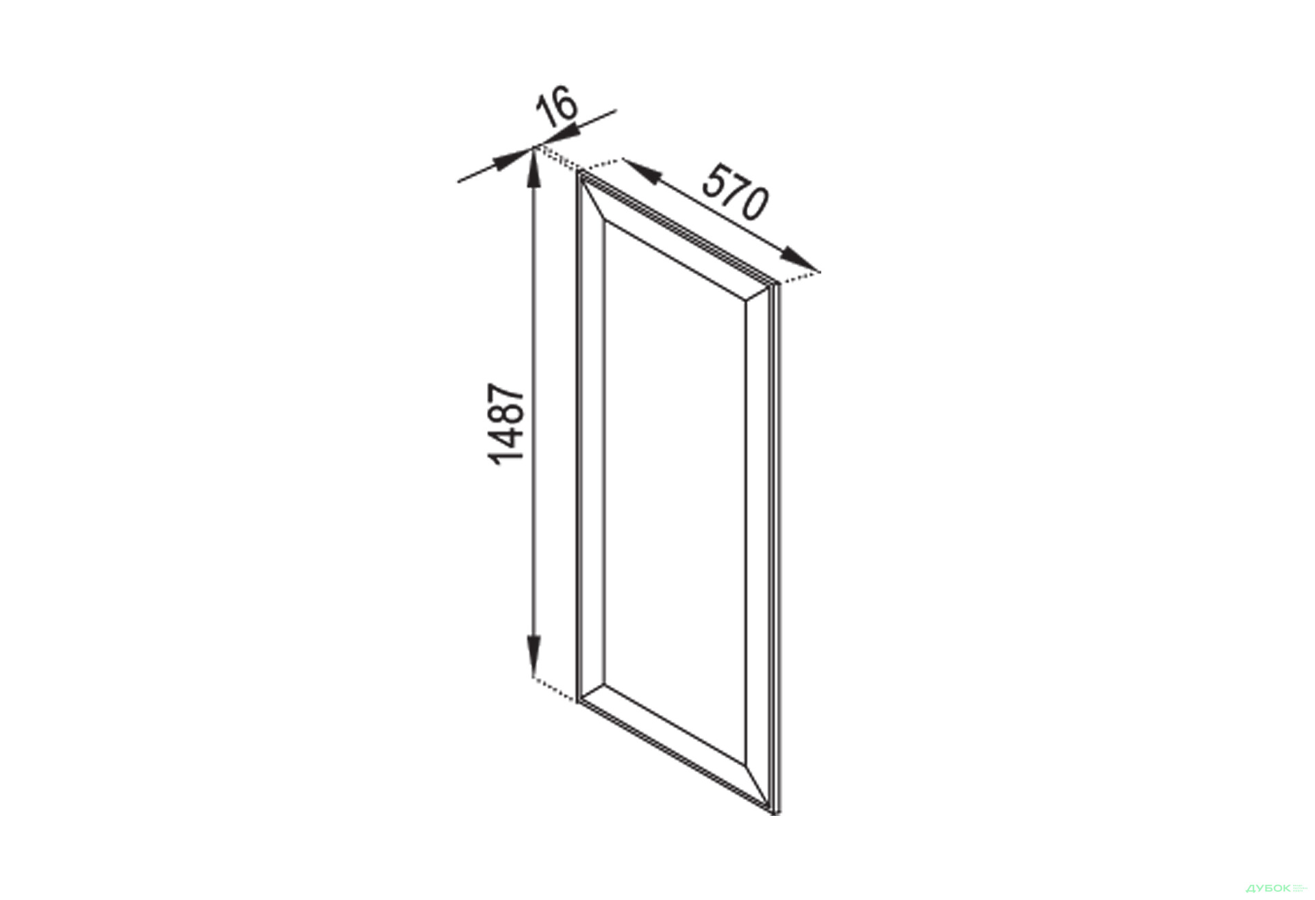 Изображение 1 - П панель внутренняя (h-920) до ст-цы 28 мм Марго Svit Mebliv
