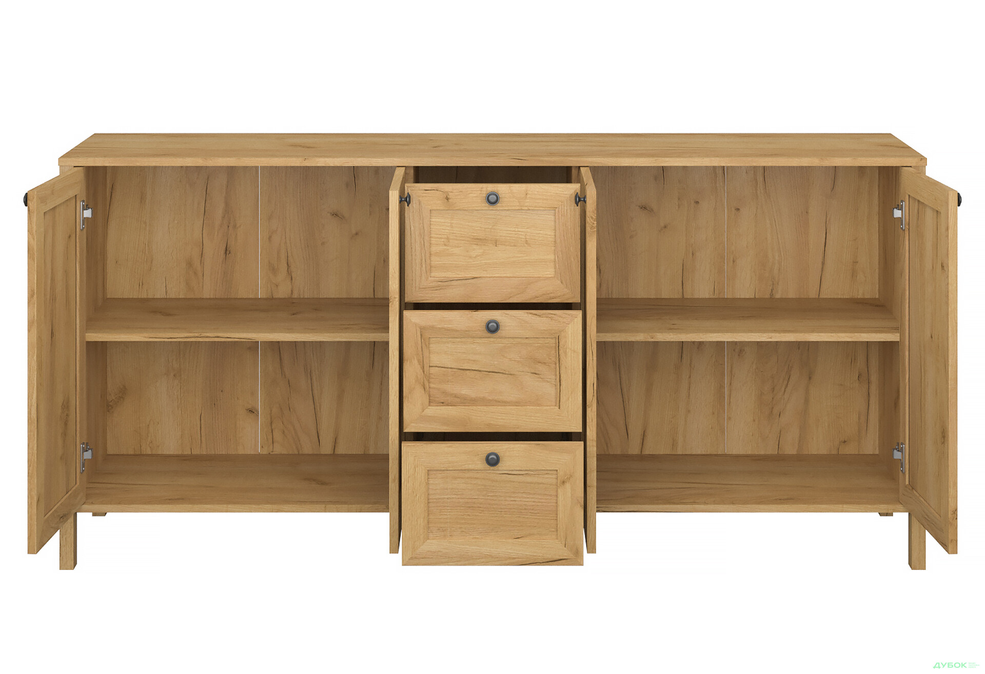 Комод VMV holding Klark / Кларк 4-дверний з 3 шухлядами 183 см Дуб крафт золотий - Зображення 4 Зображення 4 - Комод VMV holding Klark / Кларк 4-дверний з 3 шухлядами 183 см Дуб крафт золотий