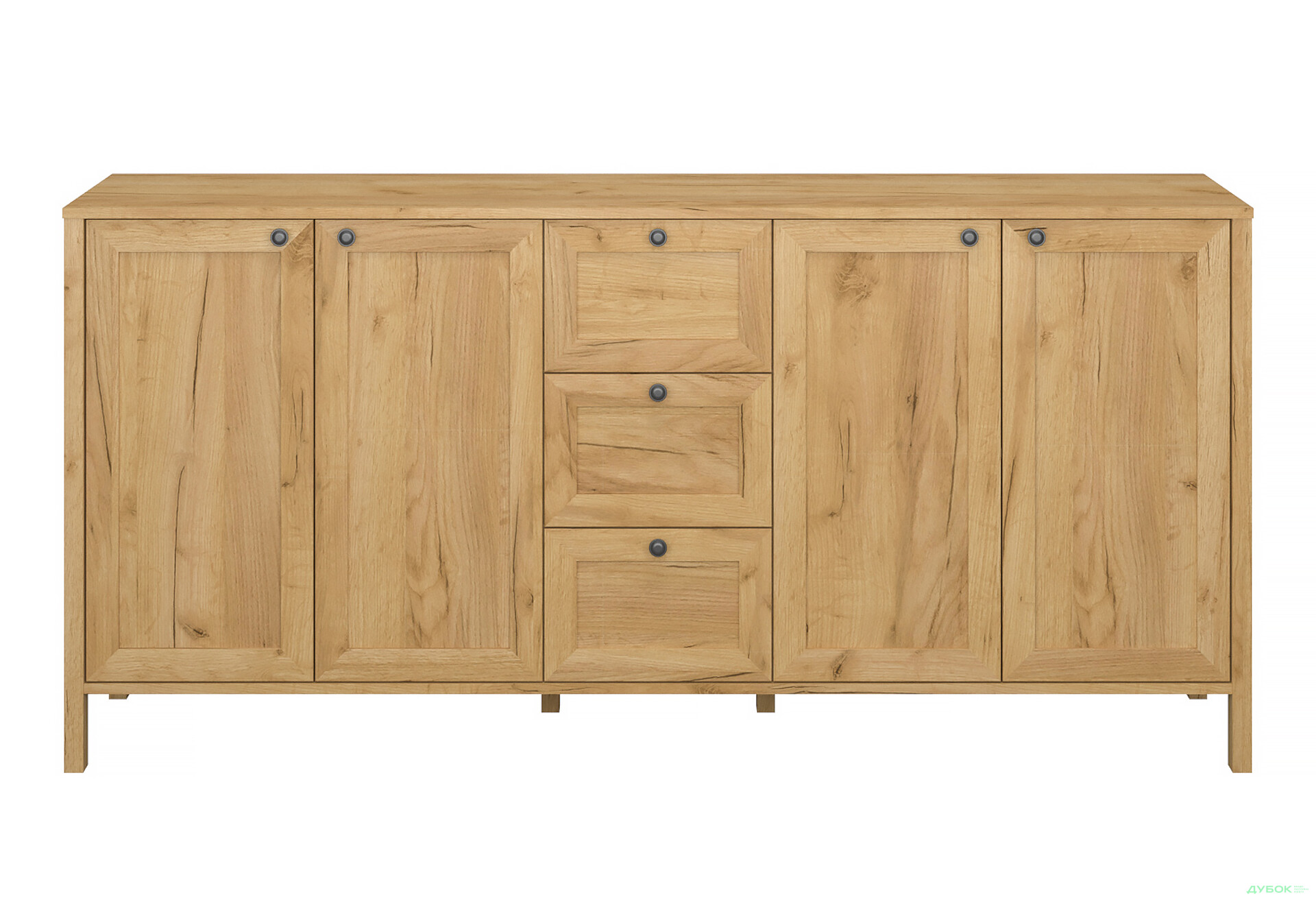 Комод VMV holding Klark / Кларк 4-дверний з 3 шухлядами 183 см Дуб крафт золотий - Зображення 1 Зображення 1 - Комод VMV holding Klark / Кларк 4-дверний з 3 шухлядами 183 см Дуб крафт золотий