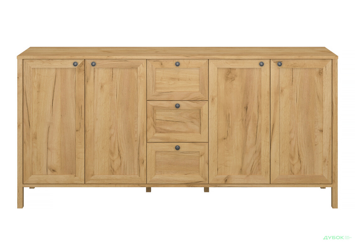 Комод VMV holding Klark / Кларк 4-дверний з 3 шухлядами 183 см Дуб крафт золотий - Зображення 1 Зображення 1 - Комод VMV holding Klark / Кларк 4-дверний з 3 шухлядами 183 см Дуб крафт золотий