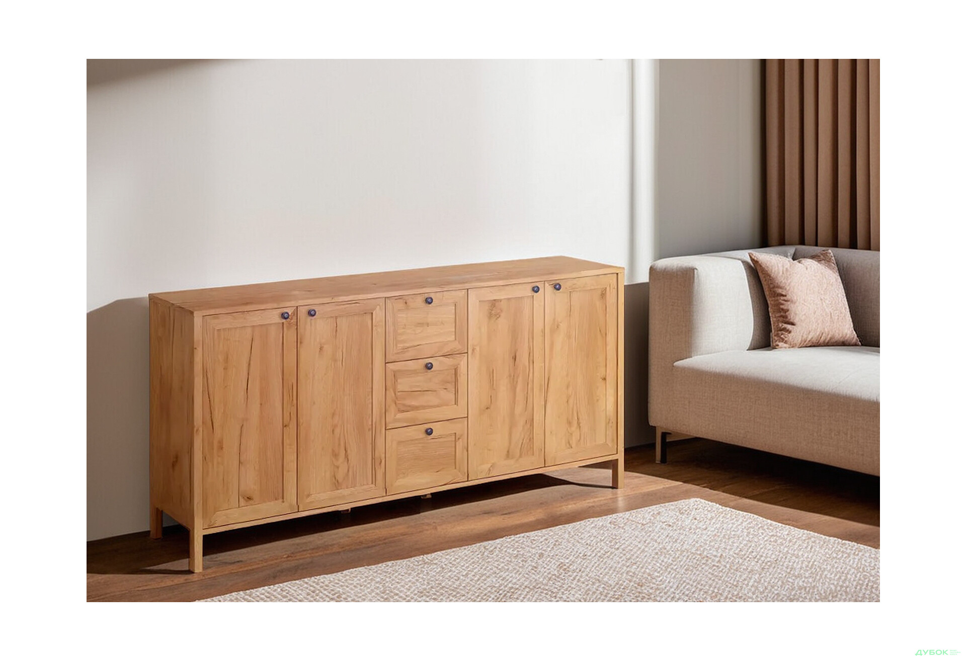 Комод VMV holding Klark / Кларк 4-дверний з 3 шухлядами 183 см Дуб крафт золотий - Зображення 2 Зображення 2 - Комод VMV holding Klark / Кларк 4-дверний з 3 шухлядами 183 см Дуб крафт золотий