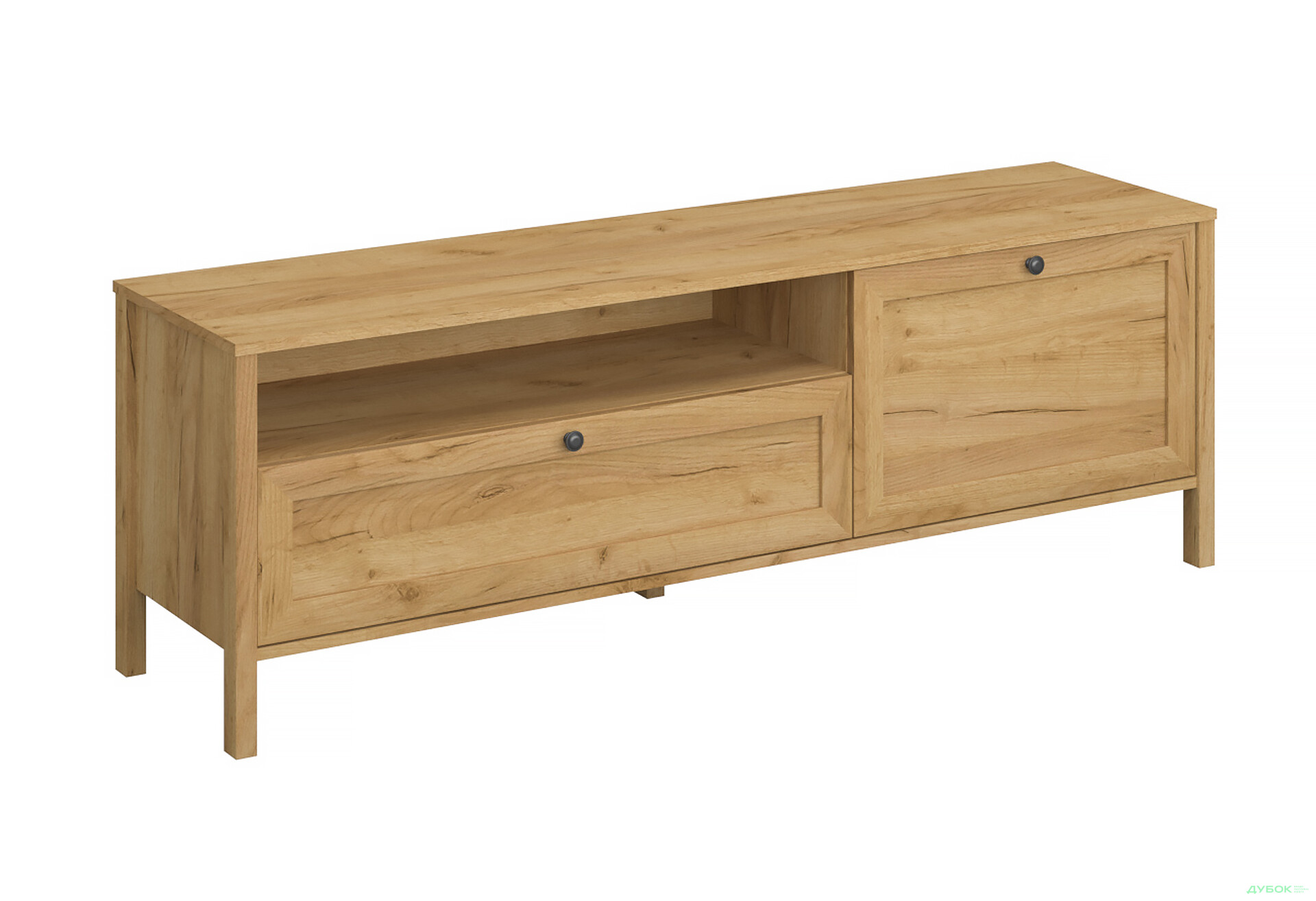 Тумба під ТВ VMV holding Klark / Кларк з дверкою, шухлядою та поличкою 160 см Дуб крафт золотий - Зображення 2 Зображення 2 - Тумба під ТВ VMV holding Klark / Кларк з дверкою, шухлядою та поличкою 160 см Дуб крафт золотий