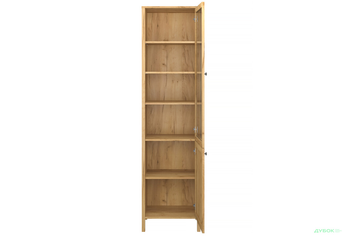 Шафа-вітрина VMV holding Klark / Кларк 55 см Дуб крафт золотий - Зображення 3 Зображення 3 - Шафа-вітрина VMV holding Klark / Кларк 55 см Дуб крафт золотий