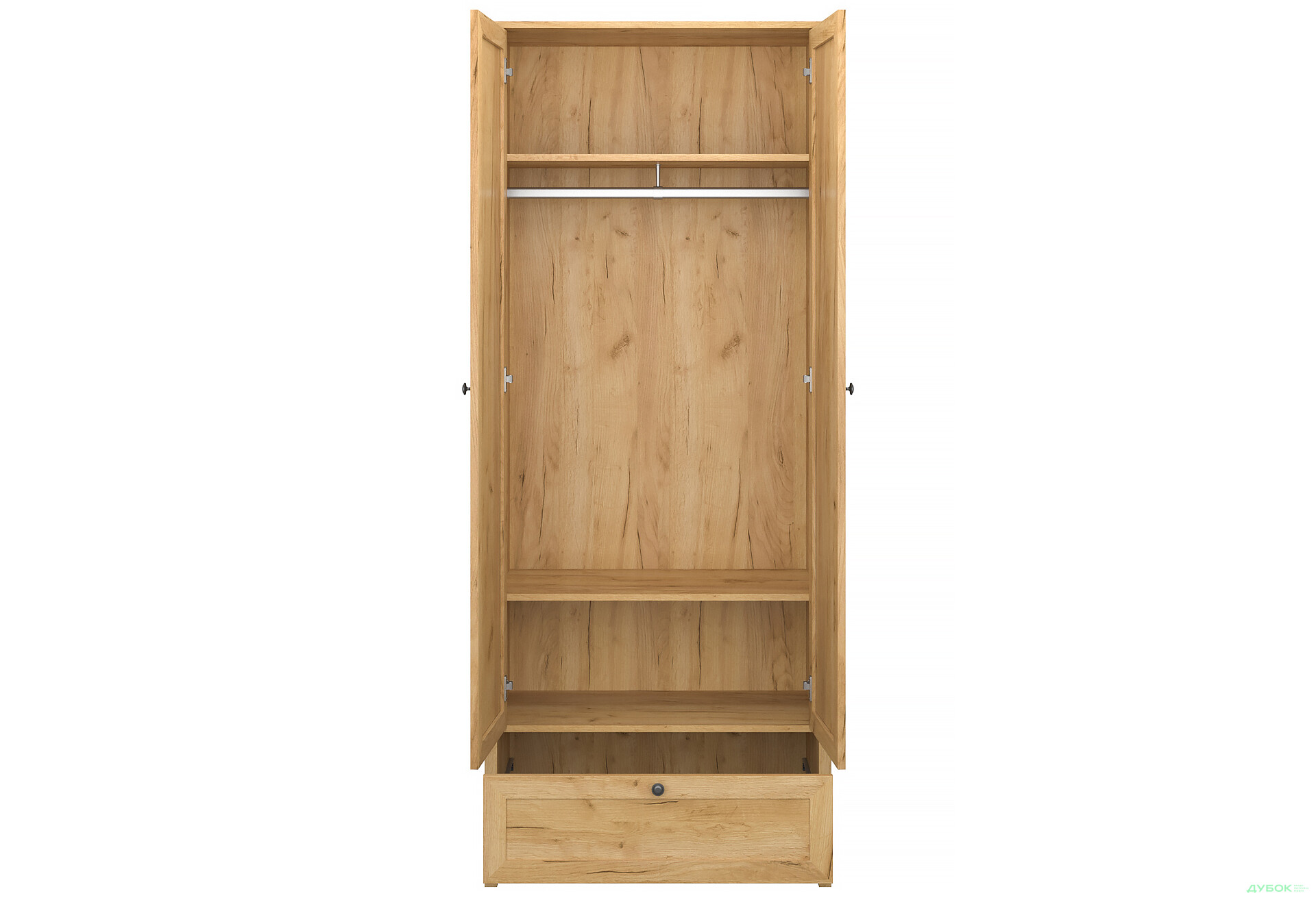 Шкаф VMV holding Klark / Кларк 2-дверный с ящиком 83 см Дуб крафт золотой - Изображение 4 Изображение 4 - Шкаф VMV holding Klark / Кларк 2-дверный с ящиком 83 см Дуб крафт золотой