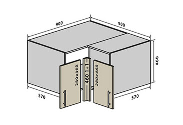 В82 Тумба кутова 90