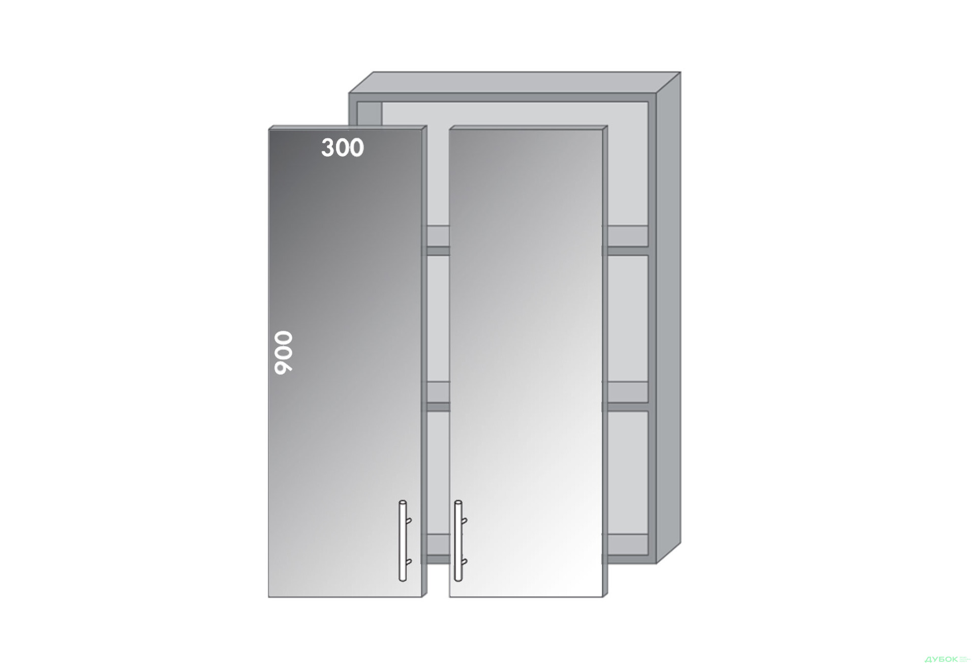 Зображення 1 - Верх 960 вітрина Діплос / Diplos Blum MebelStar