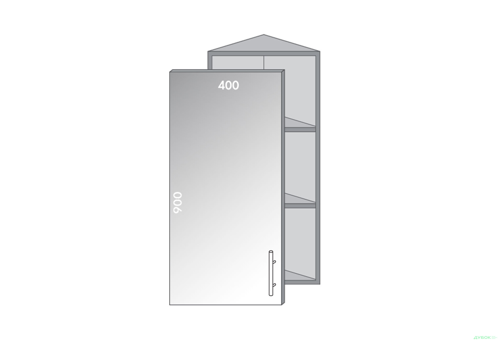 Зображення 1 - Верх 937 вітрина Діплос / Diplos Blum MebelStar