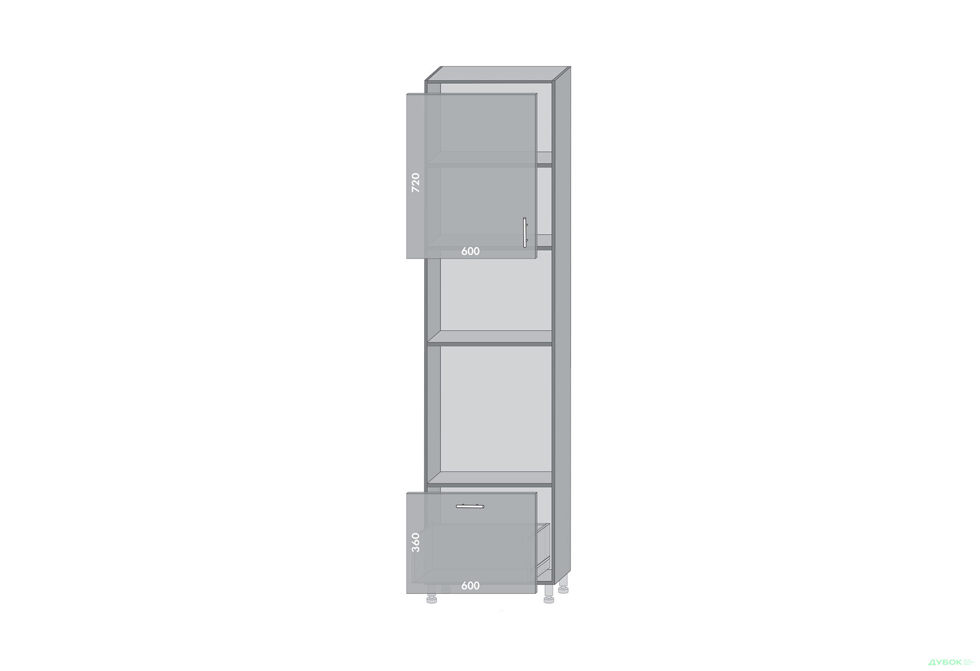 Изображение 1 - Низ 68 пенал Диплос / Diplos Blum Мебель Стар