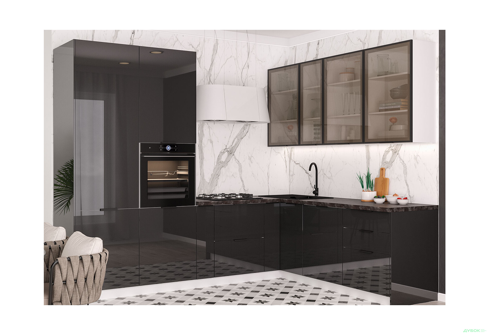 Кухня угловая Диплос / Diplos 2.8х2.2 Мебель Стар - Изображение 1 Изображение 1 - Кухня угловая Диплос / Diplos 2.8х2.2 Мебель Стар