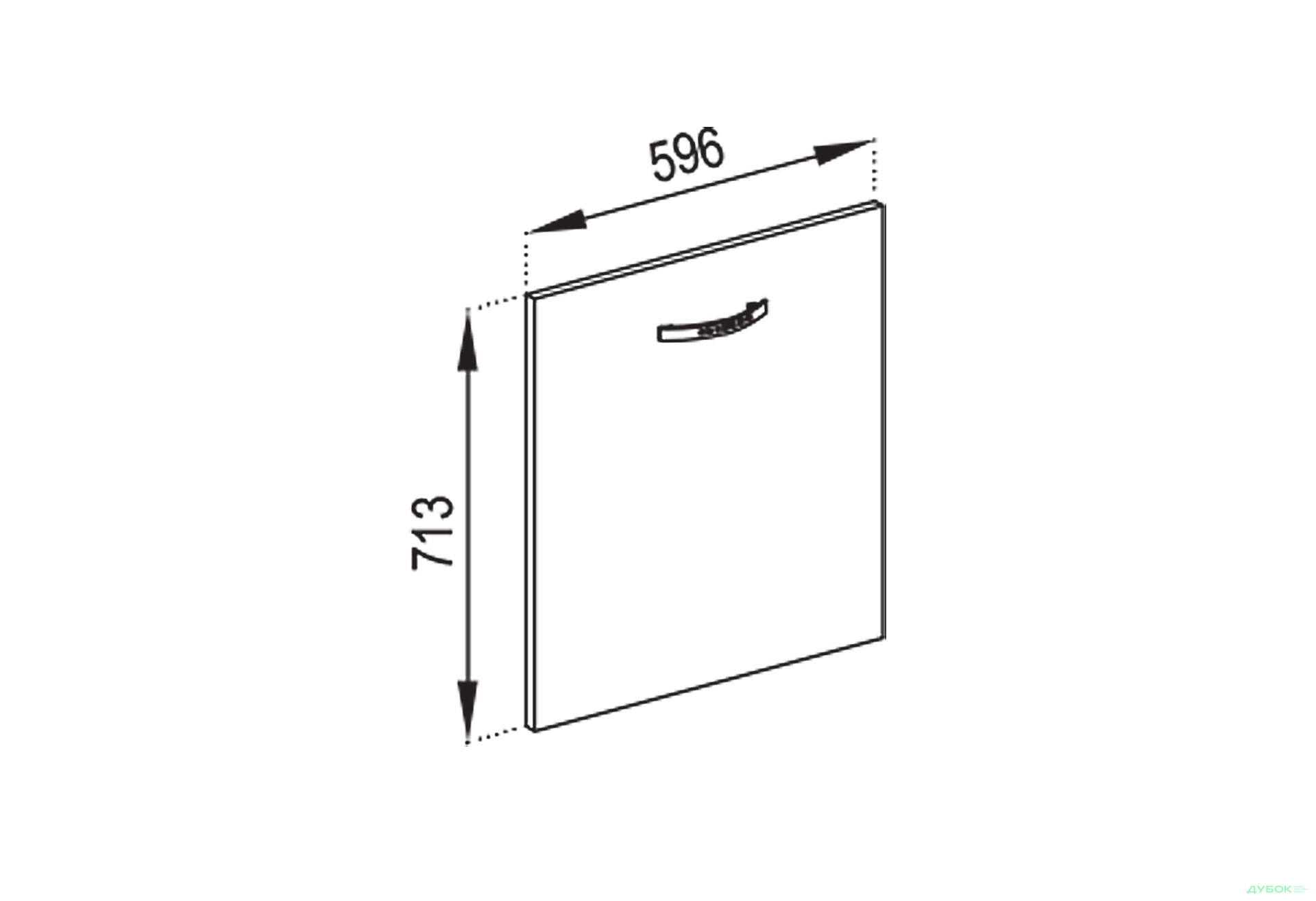 Изображение 1 - Фасад под посудомойку Ф 60 ПМ Оля Svit Mebliv