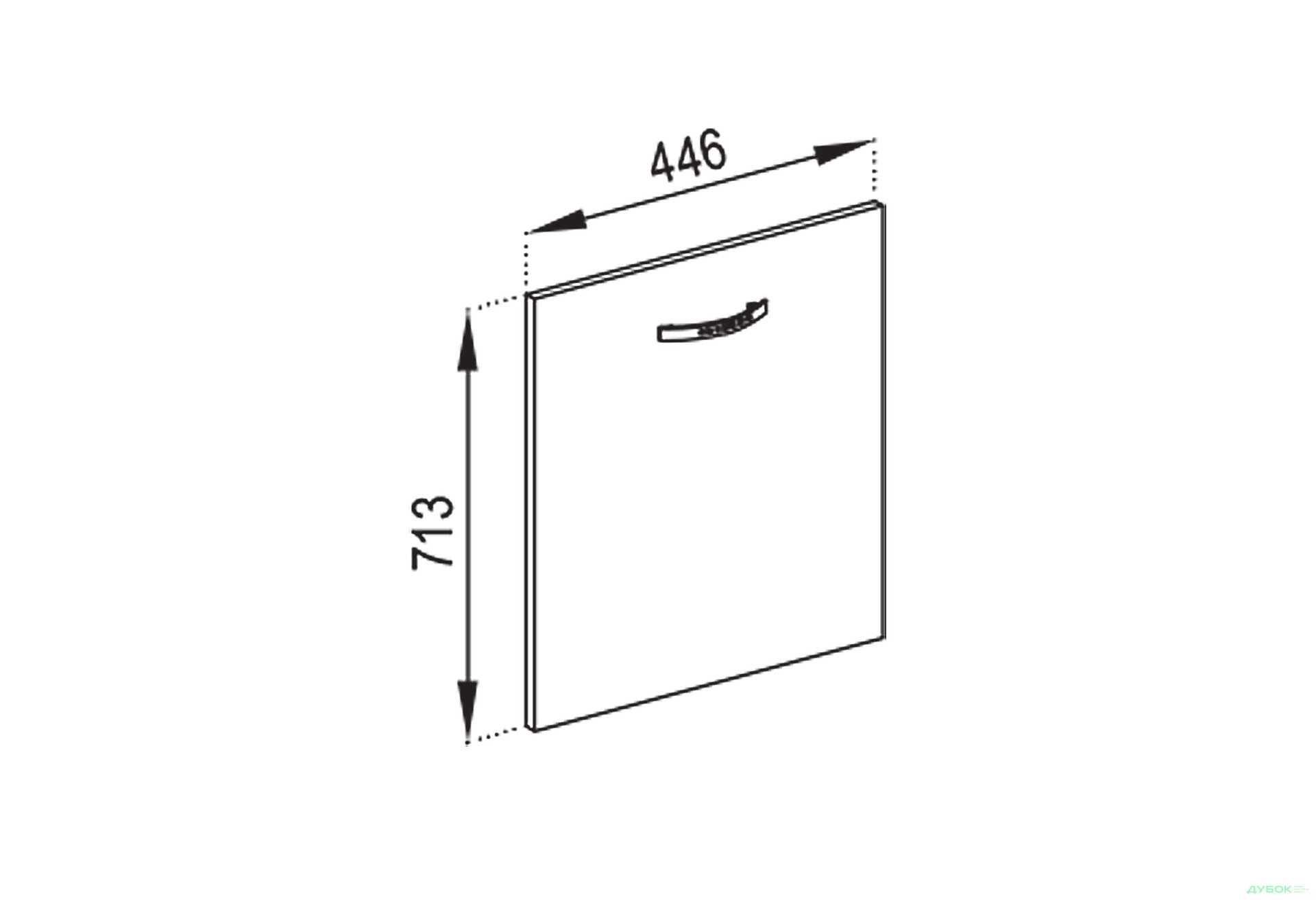 Зображення 1 - Фасад під посудомийку Ф 45 ПМ Оля Світ Меблів